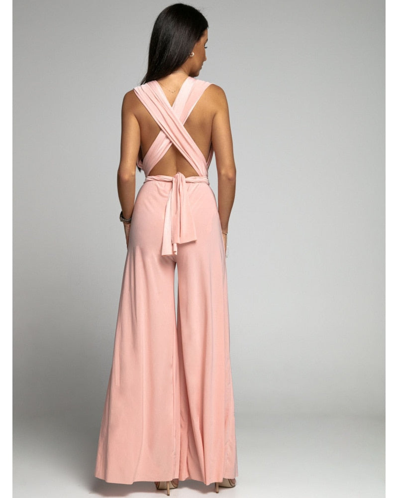 Rania - Damen Jumpsuit ärmellos mit V-Ausschnitt
