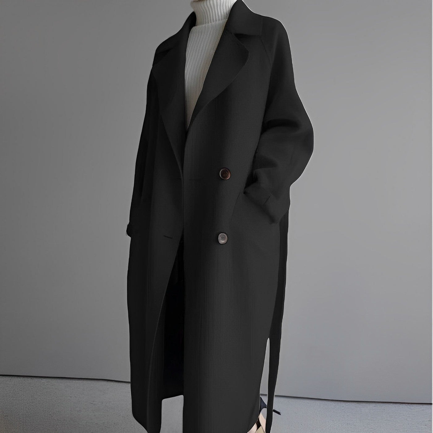 Armida - Eleganter Langer Wollmantel für Damen
