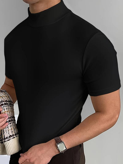 Livio - Herren T-Shirt mit hohem Kragen