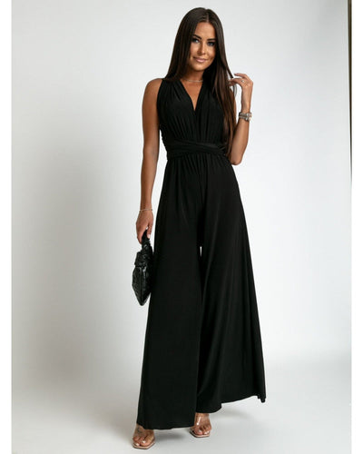 Rania - Damen Jumpsuit ärmellos mit V-Ausschnitt