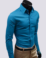 Jacob - Elegantes Langarmhemd für Herren in Hellblau