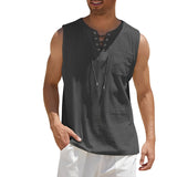 Alexia - Bequemes, ärmelloses Tanktop für Herren in Schwarz