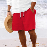 Edward - Lässige, leichte Shorts für Herren in Rot