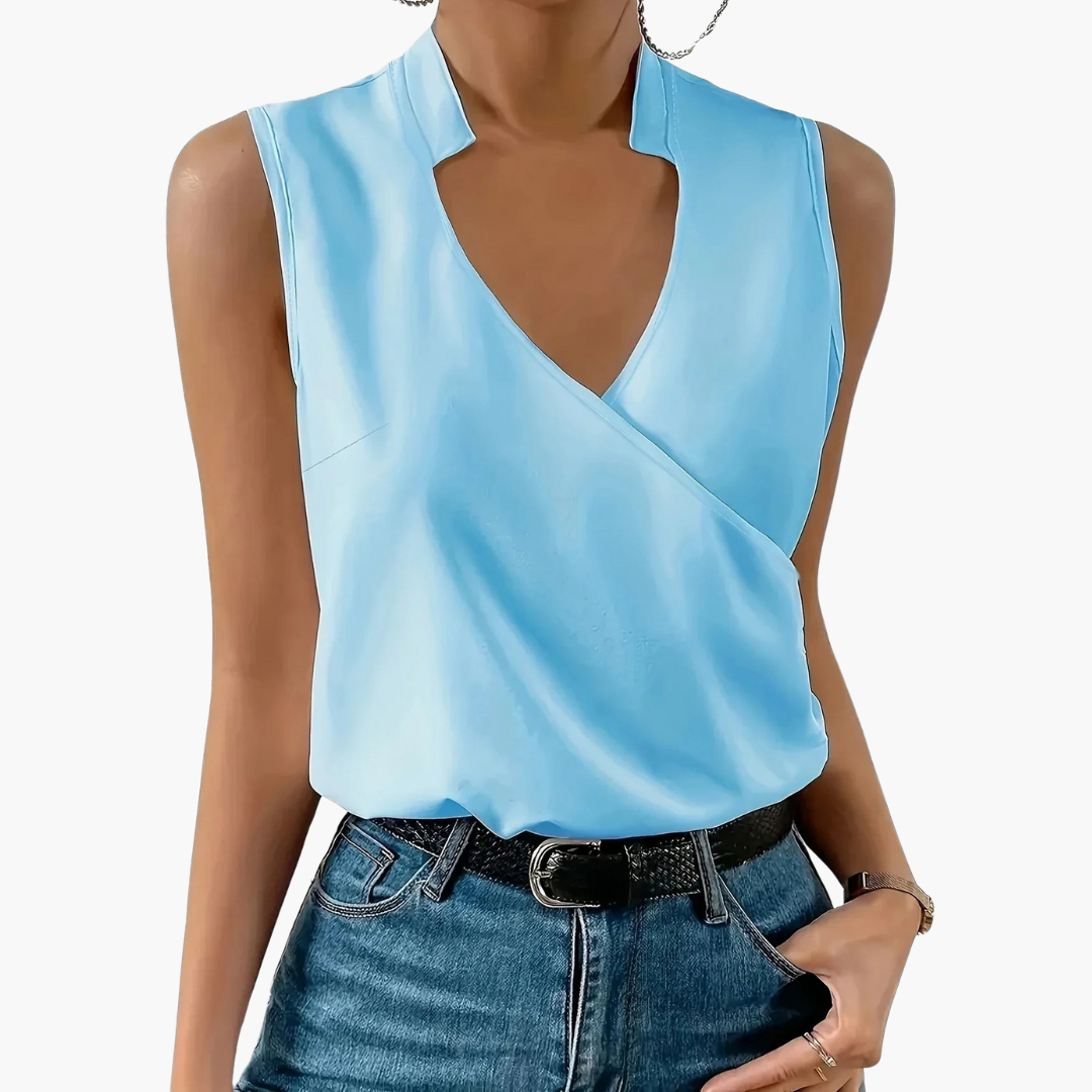 Susanne | Elegantes ärmelloses Wickel-Top