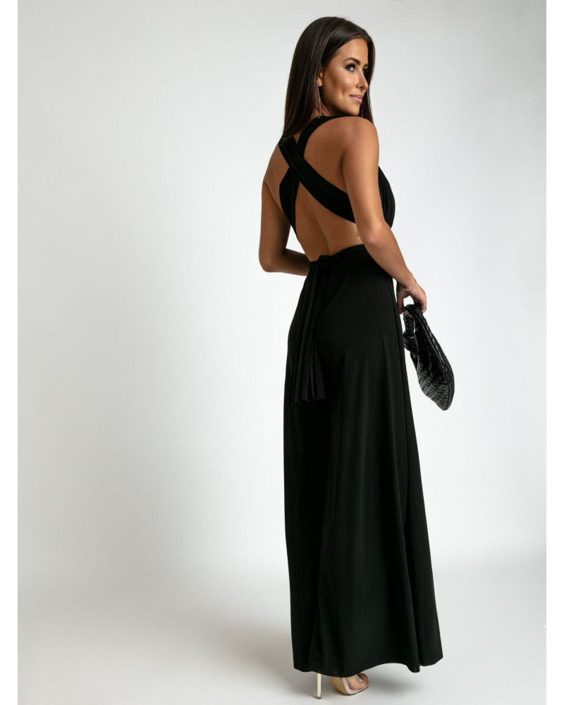 Rania - Damen Jumpsuit ärmellos mit V-Ausschnitt