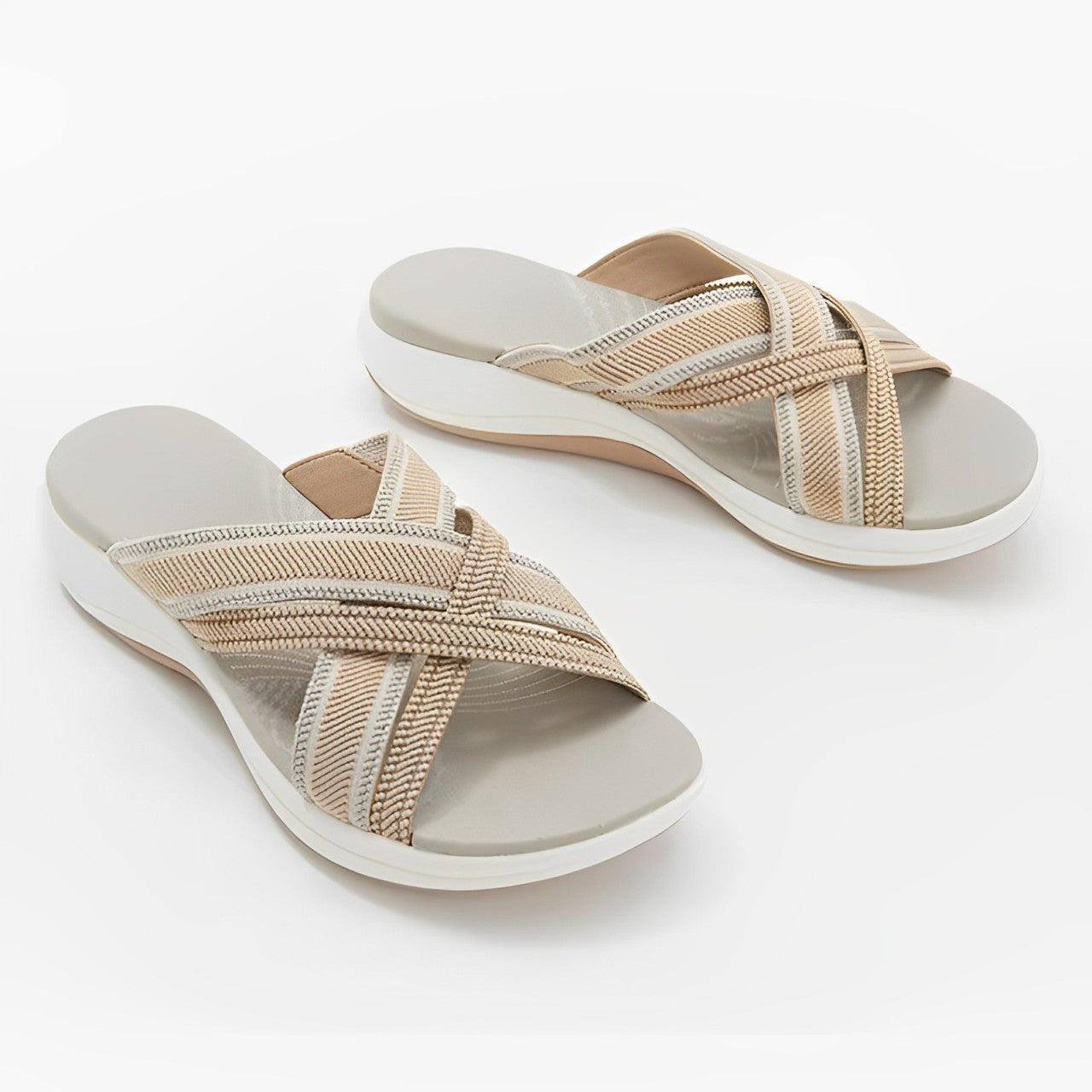 Lorna - Plateau Keilsandalen mit Elastikband