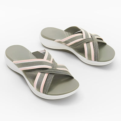 Lorna - Plateau Keilsandalen mit Elastikband