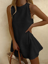Michelle - Stilvolles ärmelloses Minikleid für Damen in Schwarz