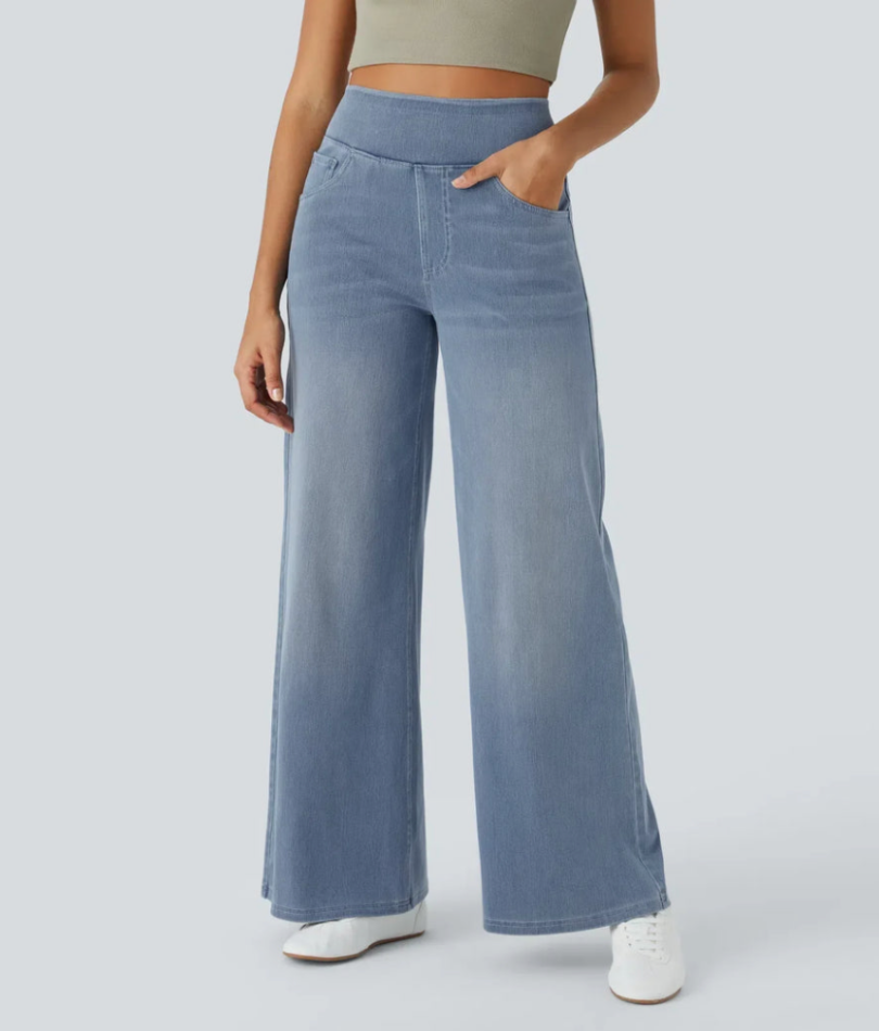 Weite High-Waist Jeans
