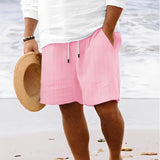 Edward - Lässige, leichte Shorts für Herren in Rosa
