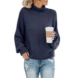 Carra | Dicker Pullover für Frauen in Marine Blau