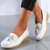 Rous Atmungsaktive Loafer Bootsschuhe in Weiß