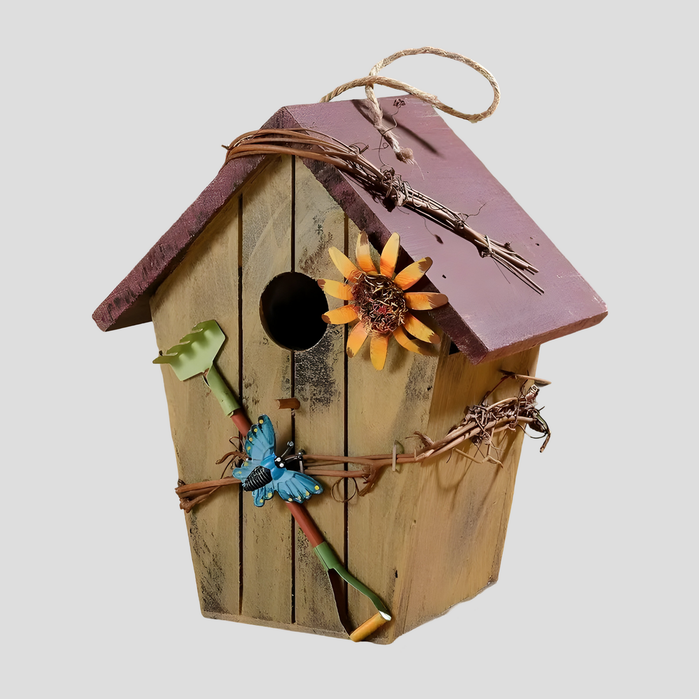 GardenPerch Nest - Dekoratives  Holz Hängendes Vogelhaus