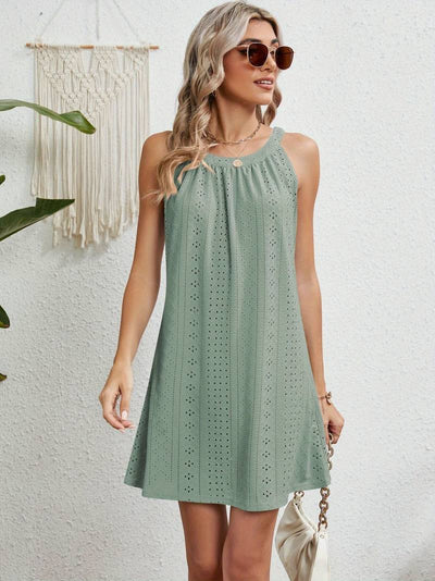Alma - Häkel Minikleid Damen Ärmellos
