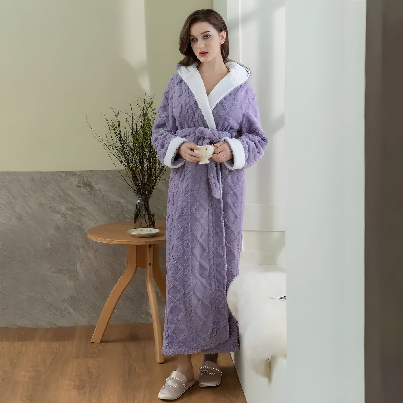 Pauliana Robe - Gemütlicher, ultra-weicher Flanell-Bademantel für Damen