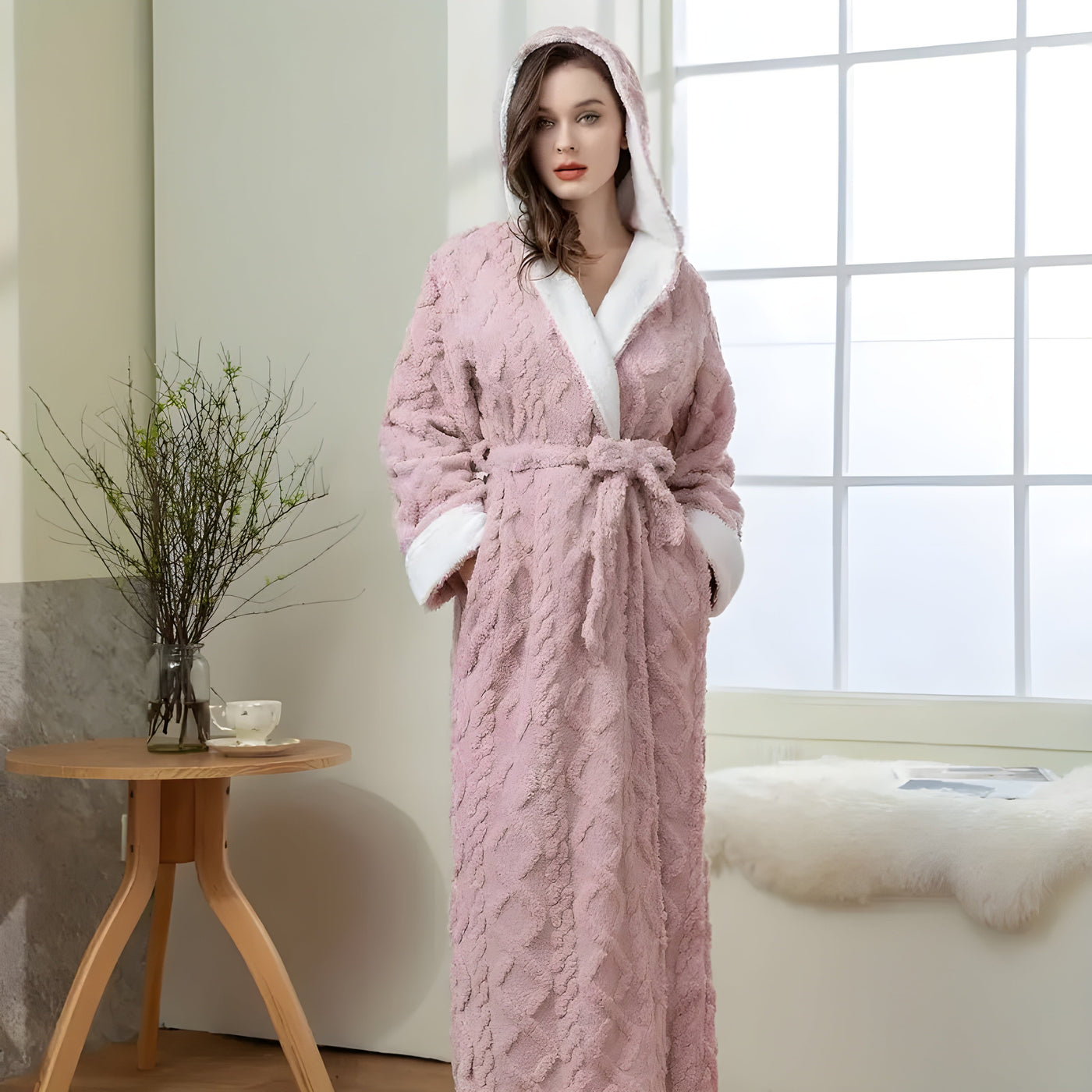 Pauliana Robe - Gemütlicher, ultra-weicher Flanell-Bademantel für Damen