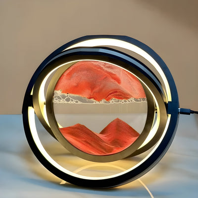TranquilDune Lampe – 360° drehbare Sandkunst-Nachtlampe