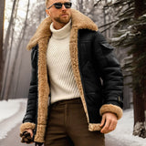 Theo Warme Fleecejacke in Schwarz