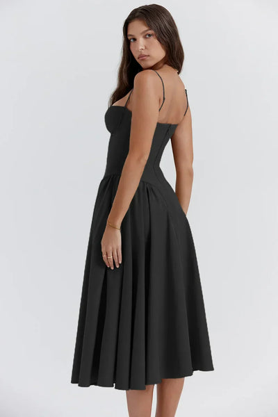 Cheri - rückenfreies Midi-Sling-Kleid für Damen