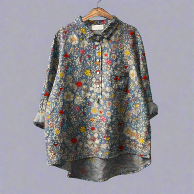 Renate | Elegante Longbluse aus Premium-Stoff