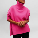 Stefanie™ | Strickpullover mit Rollkragen in Rosa