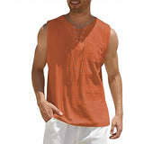 Alexia - Bequemes, ärmelloses Tanktop für Herren in Orange
