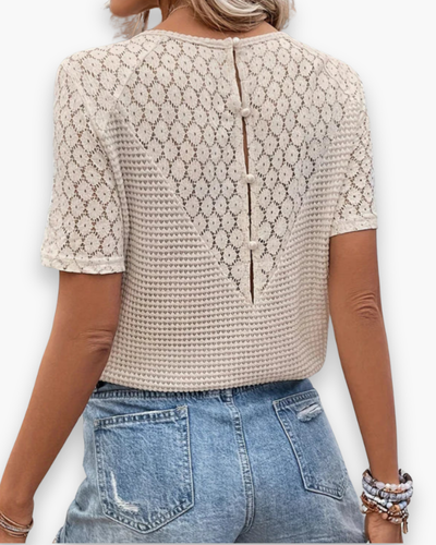 Damen Elegante Häkelbluse | Sommer Blusen