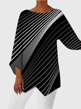Dorothea | Damen Langarmtop mit Schmetterlingsmuster in Stil 2