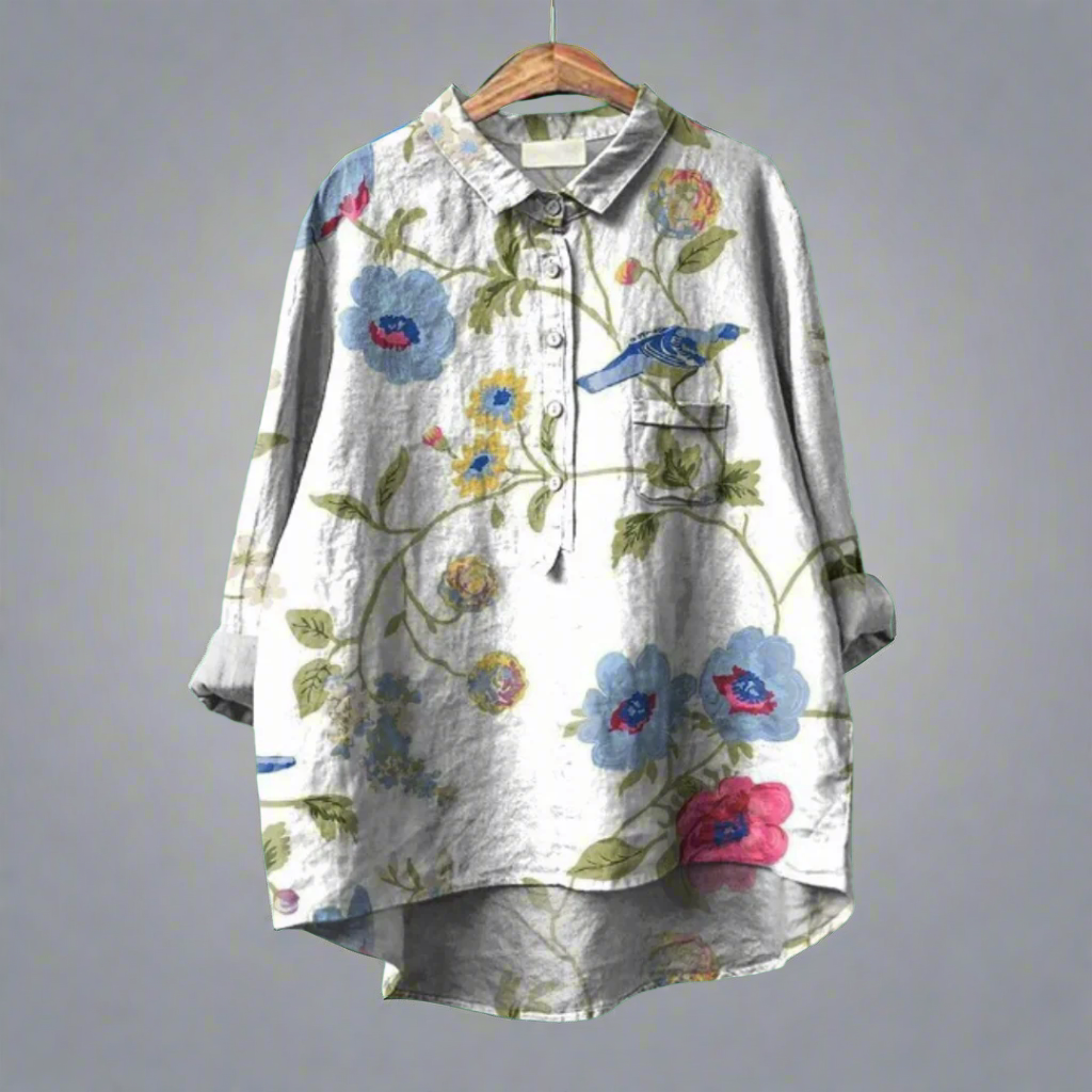 Renate | Elegante Longbluse aus Premium-Stoff