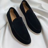 Herren Loafers | Klassische Slipper | Weiches Obermaterial & Komfort-Sohle in Schwarz