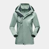 Maja | Damen Warme Winterjacke mit Kapuze in Grün