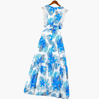 Modisches Spitzen Maxikleid - Damen Abendkleid elegant