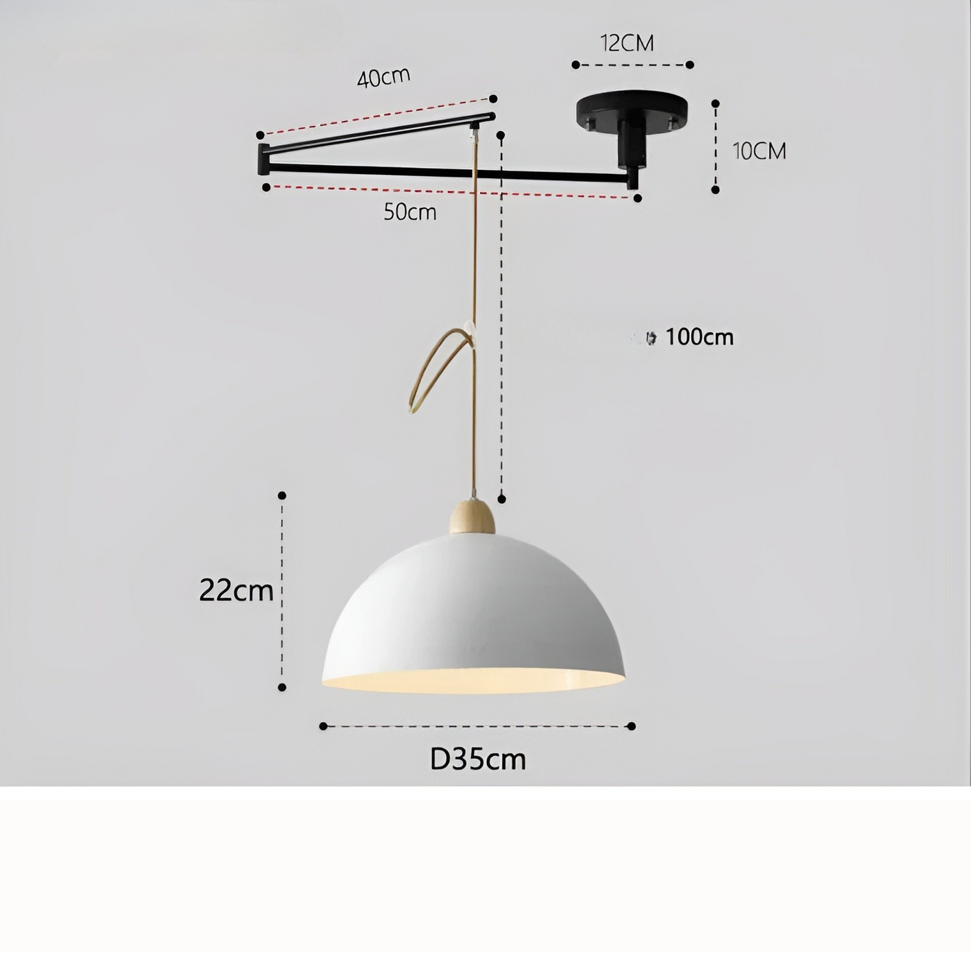 LuxeSwing Light - Nordische Verstellbare LED-Hängeleuchte mit Schwenkarm