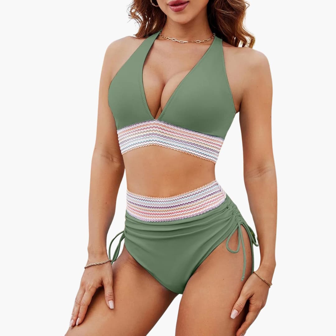 Eleganter High-Waist Damen - Bikini mit Bauchkontrolle