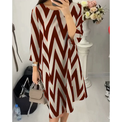 Thalia - Lockeres Zickzack-Kleid