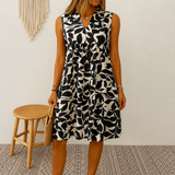 Haidie - Schickes ärmelloses Mini-Kleid in Schwarz