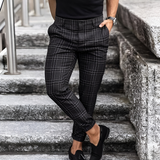 Moise™ | Elegante Herren-Slim-Fit-Hose mit Karomuster in Schwarz
