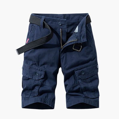 Herren Baumwoll-Cargo-Shorts mit Taschen und Gürtel