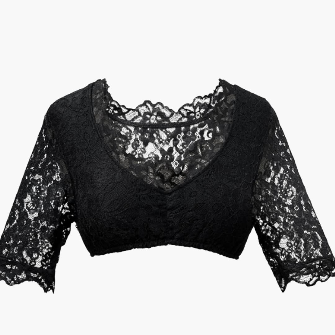 Spitzenbesatz Dirndl bluse für Damen - Oktoberfest 2025