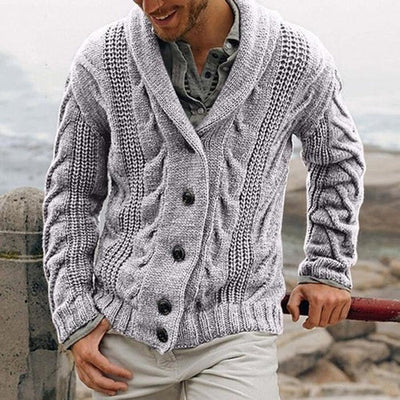 Vasile - Elegante Strickjacke mit klassischem Schalkragen