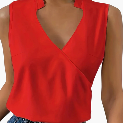 Susanne | Elegantes ärmelloses Wickel-Top