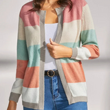 Nashawn | Gestreifte Strickjacke in Rosa