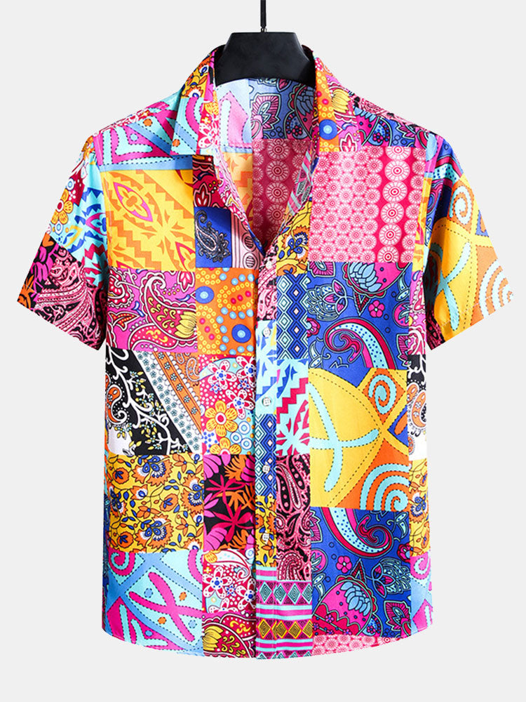 Shirt mit geometrischem Blumenmuster
