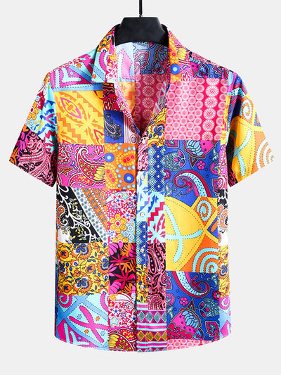 Shirt mit geometrischem Blumenmuster