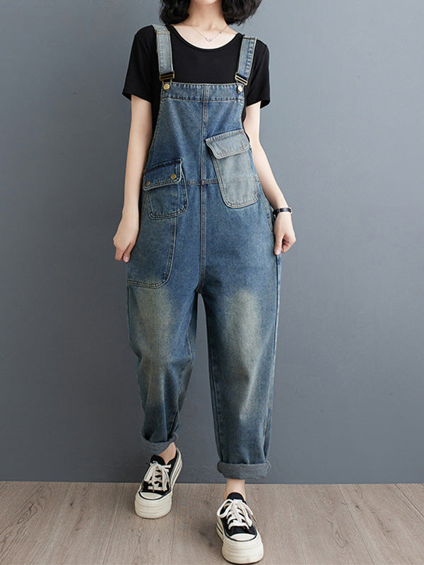 BERNADETTE - SCHLABBER-JUMPSUIT AUS DENIM
