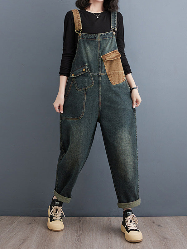BERNADETTE - SCHLABBER-JUMPSUIT AUS DENIM