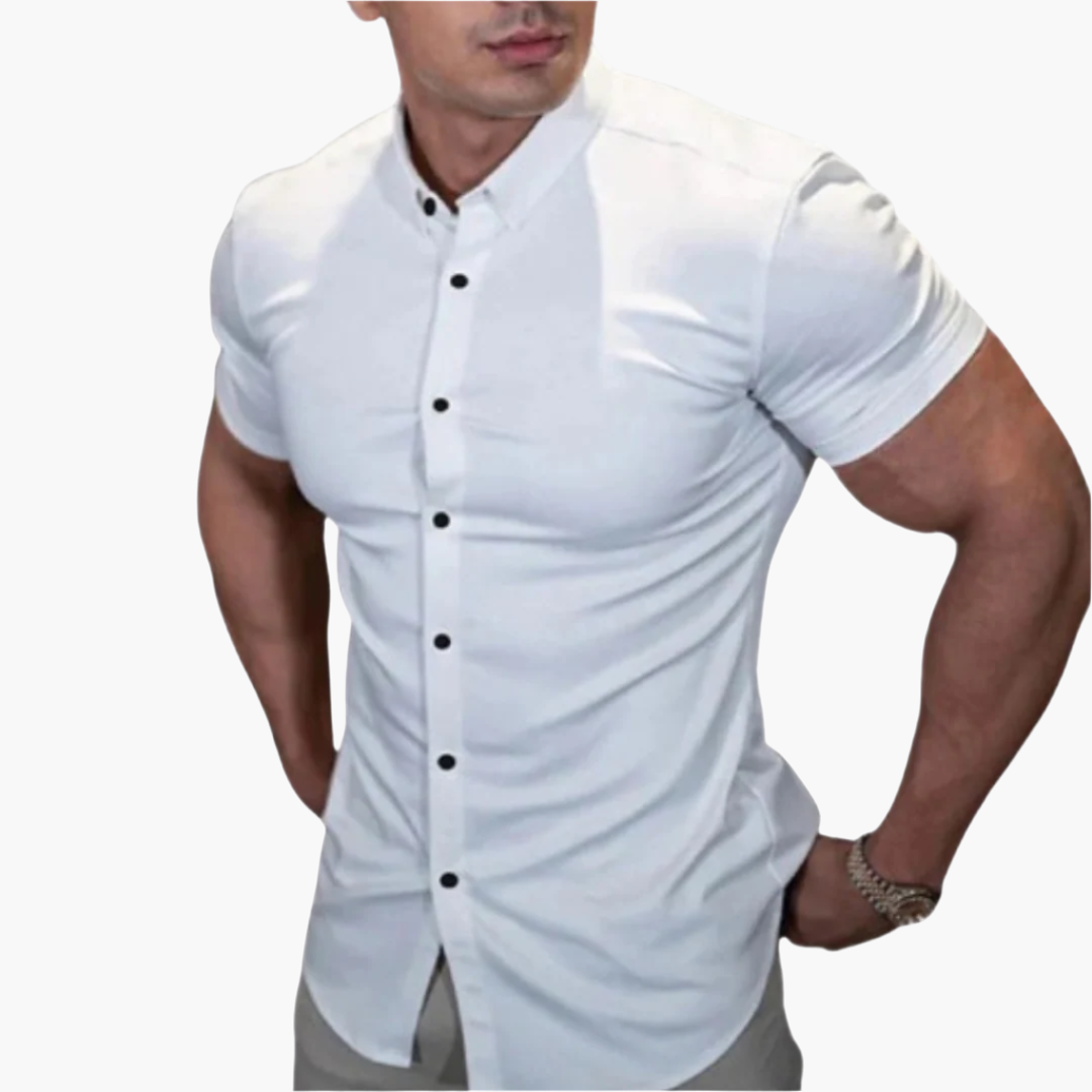 Robin | Herren Kurzarm-Hemd mit Knopfleiste