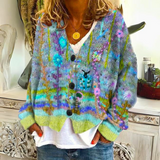 Hannah | Kuscheliger farbenfroher Pullover in Grün