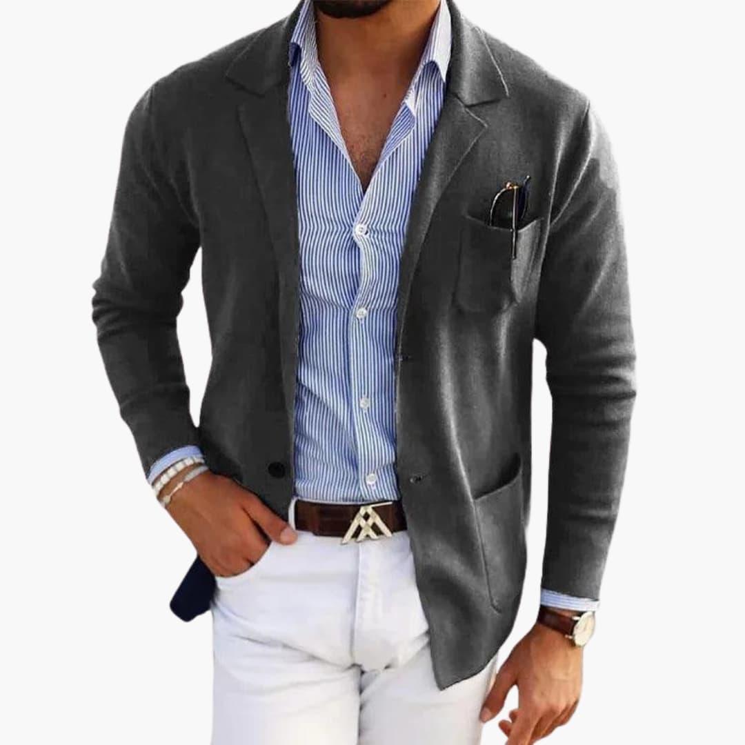 Herren Cardigan Blazer – Elegante Strickjacke für Männer