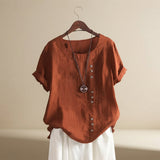 Jayla - Stilvolle Leichte Bluse in Braun